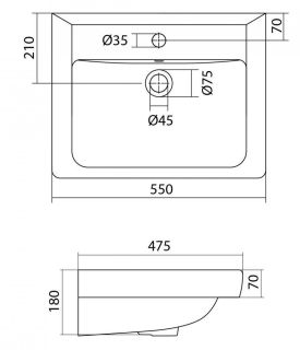 Мебельная раковина Santek Тигода 1WH302126 55см белый